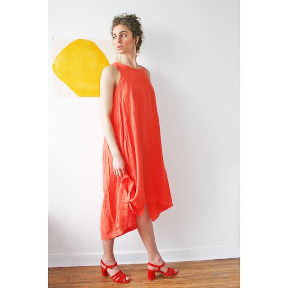 Black Crane Tank Dress in Paprika Sz M - Picture 3 of 7